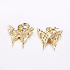 Long-Lasting Plated Brass Micro Pave Cubic Zirconia Charms&nbsp;ZIRC-F069-32G