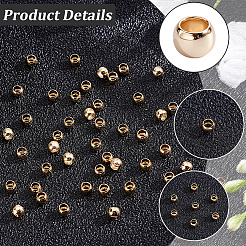 3Bags Brass Crimp Beads&nbsp;KK-BBC0026-09A