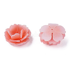プラスチックビーズ  花  鮭色  24x23x14mm  穴：1.4mm&nbsp;LS-KY-N015-197A