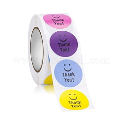 8 Colors Round Dot Paper Self Adhesive Thank You Sticker Rolls&nbsp;SMFA-PW0001-03