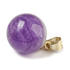 Natural Amethyst Sphere Pendants&nbsp;G-D094-06B