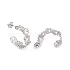 Non-Tarnish 304 Stainless Steel Bear Paw Print Wrap Stud Earrings for Women&nbsp;LS-EJEW-B018-12P