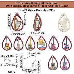 DIY Musical Instrument Theme Earring Making Kit&nbsp;DIY-SC0023-19