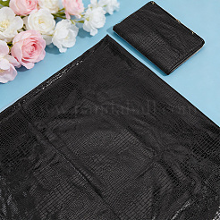 Polyester Elastic Fabric with Crocodile Pattern&nbsp;DIY-PH0036-91A