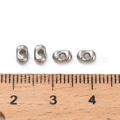 304ステンレススチールビーズ  コー​​ヒー豆  ステンレス鋼色  5x3x2.5mm  穴：1.4mm&nbsp;STAS-D204-07P