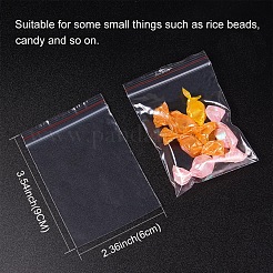 長方形の再封可能な袋  ジップトップバッグ  トップシール薄いです  透明  9x6cm  一方的な厚さ：0.03mm  約100個/袋&nbsp;OPP-PH0001-15-6x9cm
