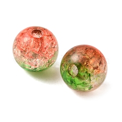 透明クラックルアクリルビーズ 50g  ラウンド  薄緑  8x7.5mm  穴：1.8mm&nbsp;CACR-YW0001-01C