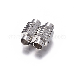変色しにくい304ステンレススチール製のマグネット留め具と接着端  コラム  20x10mm  穴：6mm&nbsp;STAS-H055-2