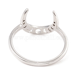 201ステンレススチール製ムーンフェイズリング（女性用）  ステンレス鋼色  usサイズ7 3/4(17.9mm)&nbsp;RJEW-A006-07P-1