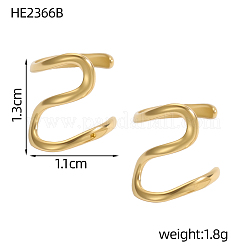 304 Stainless Steel Cuff Earrings&nbsp;STAS-OY011-49G