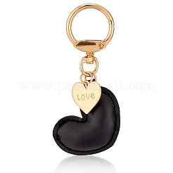 1Pc Imitation Leather Heart Keychain&nbsp;KEYC-CL0001-14A
