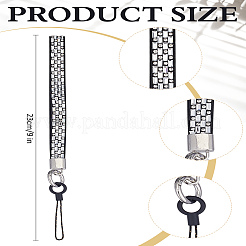 1Pc Alloy Imitation Leather Mobile Straps&nbsp;HJEW-LP0001-99A