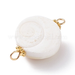 Natural Trumpet Shell Bead Links Connectors&nbsp;PALLOY-JF01298