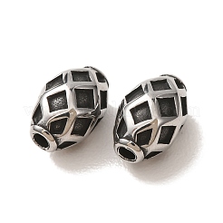304ステンレススチールビーズ  菱形を持つ二円錐  ステンレス鋼色  11x8mm  穴：2mm&nbsp;SA-CBA9DCB-31AS