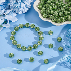 100Pcs Polymer Clay Pave Rhinestone Beads&nbsp;RB-OC0001-09