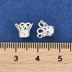 アイアン製ビーズキャップ  銀  8x6mm  穴：1.5mm&nbsp;IFIN-D042-8x6-S