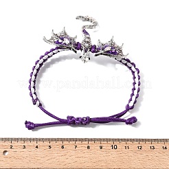 Pterosaur Alloy Enamel & Rhinestones Link Bracelets&nbsp;BJEW-A165-01A