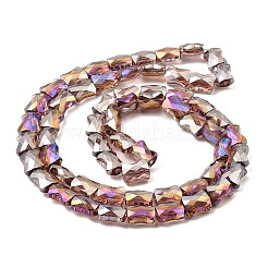 AB Color Plated Transparent Glass Beads Strands&nbsp;EGLA-P051-06A-A14