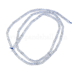 天然石ラブラドライトビーズ連売り  多面カット  ロンデル  2~2.5x2mm  穴：0.5mm  約223~226個/連  14.96~15.16インチ（38~38.5cm）&nbsp;G-G106-A17-01