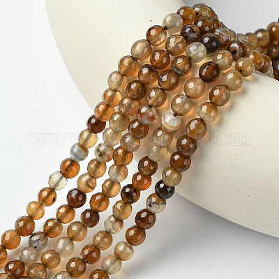 Natural Agate Round Beads Strand&nbsp;G-L084-6mm-04-1