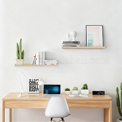 Rectangle Wood Wall Storage Rack&nbsp;AJEW-WH0794-25-1