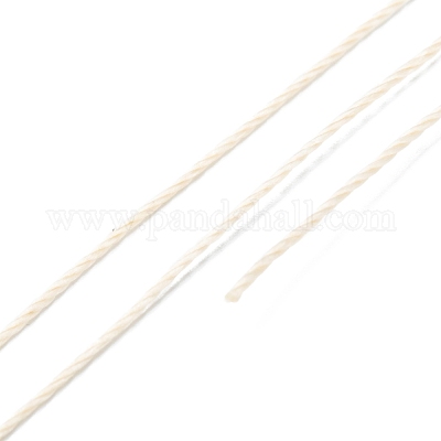 ラウンドワックスポリエステル糸ストリング  マイクロマクラメコード  ツイストコード  革縫い用  桃パフ  0.65mm  約87.48ヤード（80m）/ロール&nbsp;YC-D004-02D-003-1
