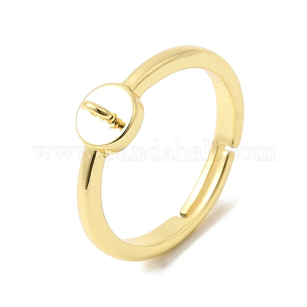 Brass Adjustable Finger Ring Setting KK-P343-02G-1