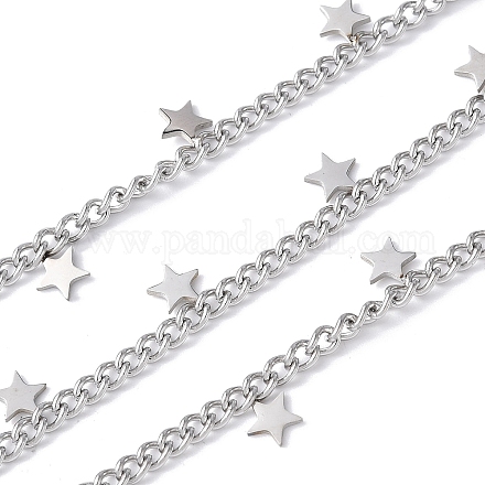 304 Stainless Steel Curb Chains CHS-G041-02P-01-1