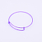 Adjustable Iron Bangle Making, Torque Bangle, Textured, Lilac, 1.5mm, Inner Diameter: 2-3/8 inch(6cm)