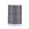 Polyester Metallic Thread, Dark Gray, 1mm, about 7 yards/roll