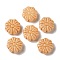 Opaque Lampwork Beads, Flower, Sandy Brown, 15x6mm, Hole: 1mm, about 45~55pcs/100g