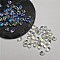 Transparent Glass Beads, Teardrop, Clear AB, 8.5x5.5x5.5mm, Hole: 1mm