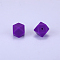 Hexagonal Silicone Focal Beads, Dark Violet, 23x17.5x23mm, Hole: 2.5mm
