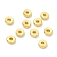 真鍮ビーズ  フラットラウンド/ dics  ラックめっき  カドミウムフリー＆鉛フリー  18KGP本金メッキ  4.8x1.5mm  穴：1.6mm&nbsp;KK-I476-31B-G-1