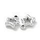 メッキアクリルパーツ  カン付き  スター  銀メッキ  20x16.5x6mm  穴：2.2mm&nbsp;PACR-Q008-14S-2