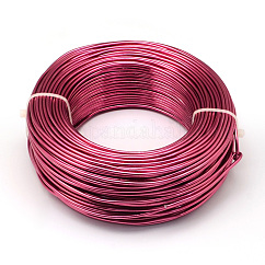 Anodized Aluminum Wire, Bendable Metal Craft Wire, Flexible Craft Wire, for Beading Jewelry Craft Making, Cerise, 12 Gauge, 2.0mm, 55m/500g(180.4 Feet/500g)