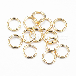 304ステンレススチールオープン丸カン  ラウンド  18KGP本金メッキ  22ゲージ  4x0.6mm  内径：3mm