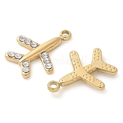 Ion Plating(IP) 304 Stainless Steel with Rhinestone Charms&nbsp;STAS-Q345-12G