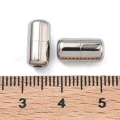 304ステンレススチール製ネジ留め  ジュエリー作りのための  コラム  ステンレス鋼色  12x6mm  穴：2mm&nbsp;STAS-A138-10B-P