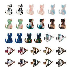 28Pcs 14 Styles Opaque Acrylic Pendants&nbsp;SACR-TA0001-11