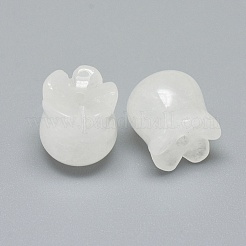 天然石ホワイトジェイドビーズ  花  9~10x9~10.5mm  穴：1.4mm&nbsp;G-F637-03K