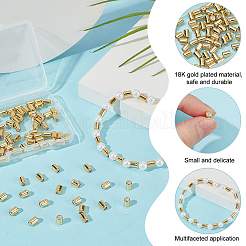 真鍮ビーズ  ゴム入り  ロンデル  スライダービーズ  18KGP本金メッキ  6x4mm  穴：0.5mm  100pc&nbsp;FIND-GO0003-33B