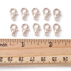 亜鉛合金カニカン  オウムトリガークラスプ  ジュエリー作りパーツ  ローズゴールド  12x6mm  穴：1.2mm&nbsp;FIND-FS0001-75RG