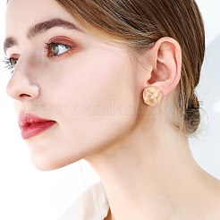 4ペア4スタイル合金ラウンドノットクリップオンイヤリング（女性用）  プラチナ·ゴールデン  17.5~27x17~21mm  1ペア/スタイル&nbsp;EJEW-AN0004-31