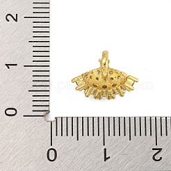 Rack Plating Brass Micro Pave Clear Cubic Zirconia Peg Bails&nbsp;KK-F876-24G-02