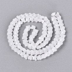 ジェイド風ガラスビーズ連売り  蝶  多面カット  ホワイトスモーク  6x8x4~4.5mm  穴：0.9~1mm  約97~102個/連  22.64~24.61インチ（57.5~62.5cm）&nbsp;GLAA-Q118-01A-A05