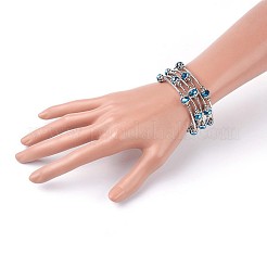 Electroplate Glass Wrap Bracelets&nbsp;BJEW-JB04018-04