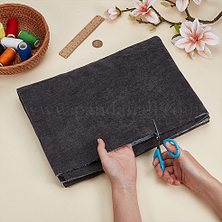 ポリエステルソファ生地  枕 クッション ソファアクセサリー  ブラック  1450mm&nbsp;DIY-WH0671-178C-1