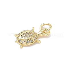 Brass Micro Pave Cubic Zirconia Charms&nbsp;ZIRC-I356-13G-07