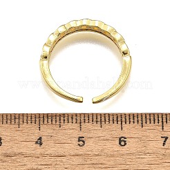 Brass Micro Pave Clear Cubic Zirconia Cuff Rings for Women&nbsp;RJEW-H247-23G